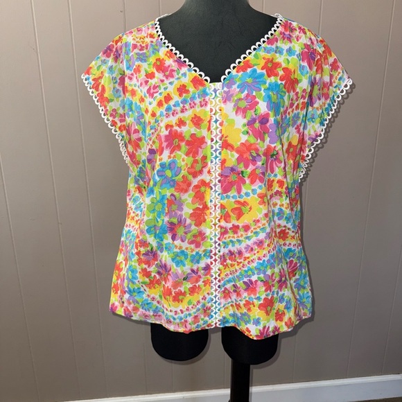 Talbots • Multicolor Floral Petal Top - Picture 9 of 12
